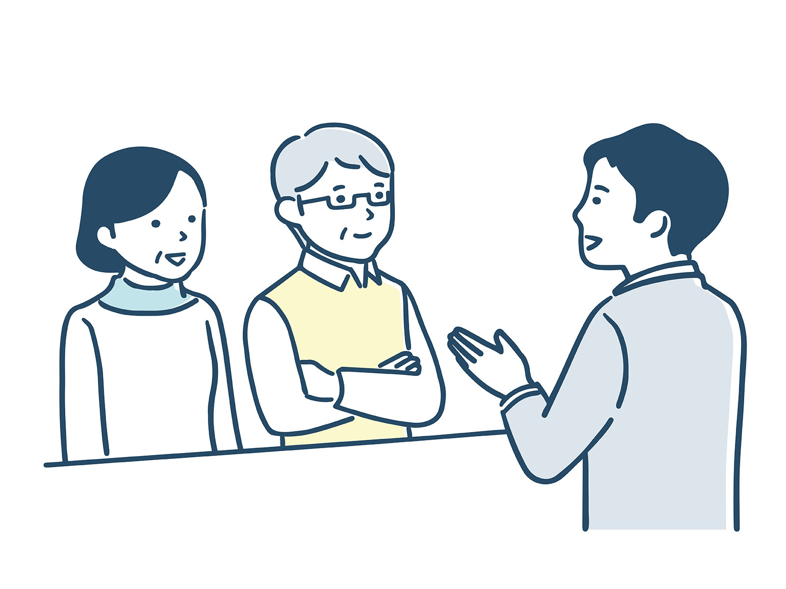 お金についてFPと考える様子